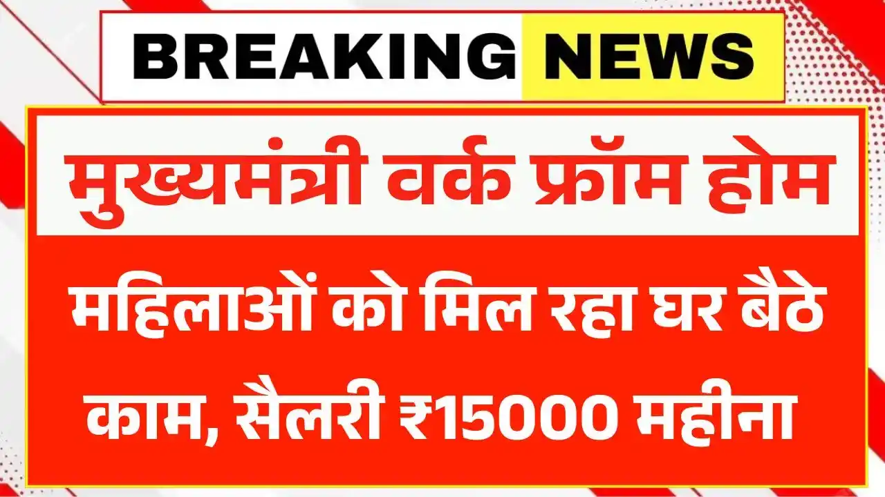 Mukhyamantri Work From Home Online Apply